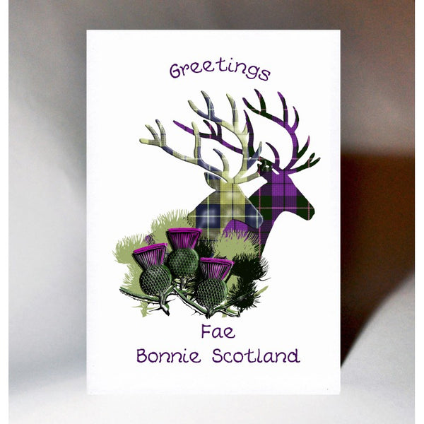 Scottish Card Stag Greetings 