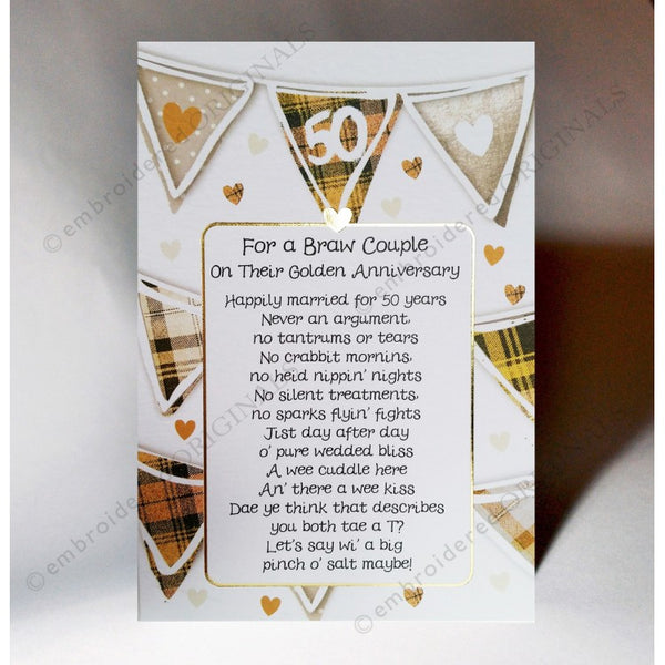Golden Wedding Anniversary card WE73