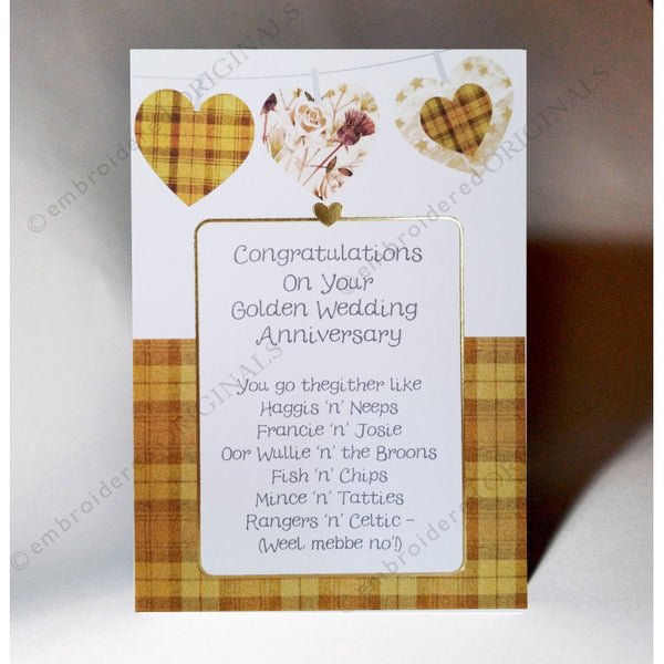 Golden Wedding Anniversary Card