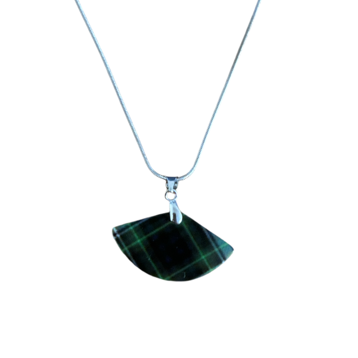 Green Tartan Necklace 
