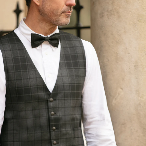 Grey Highlander Tartan Waistcoat 