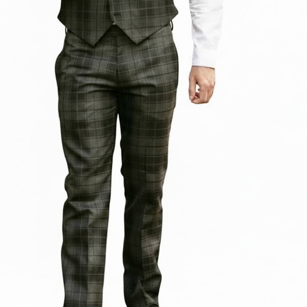 Grey_Highlander tartan Trousers