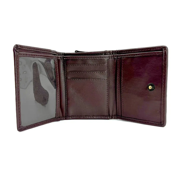 Harris Tweed Trifold Purse blue brown check