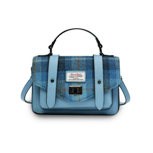 Harris Tweed Blue Tartan Bag
