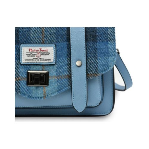 Harris Tweed Blue Tartan Bag