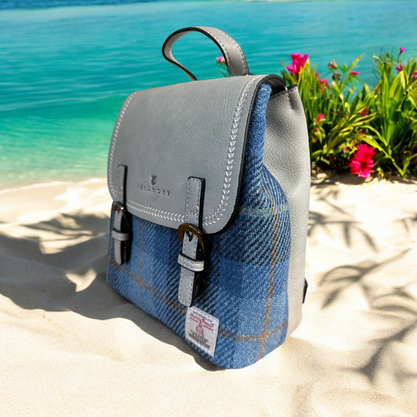 Harris Tweed Bute Backpack Blue