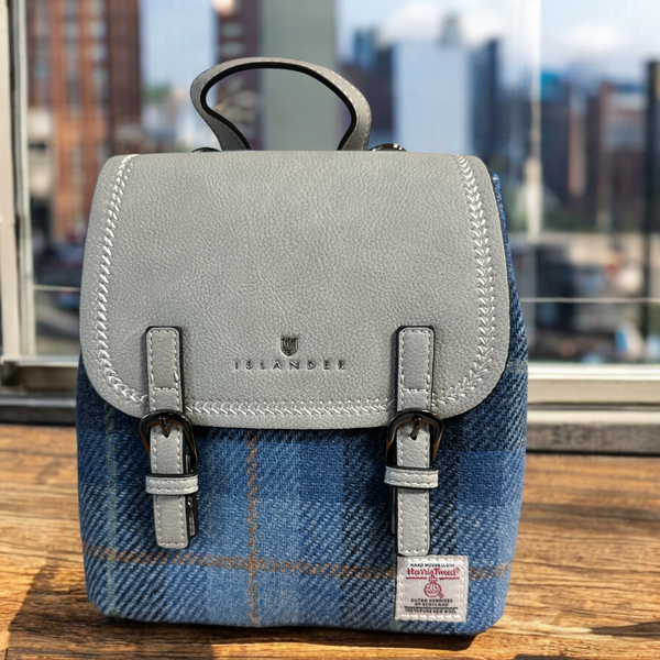 Harris Tweed Bute Backpack Blue