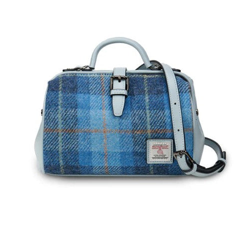 Harris Tweed Doctor Bag Blue Tartan