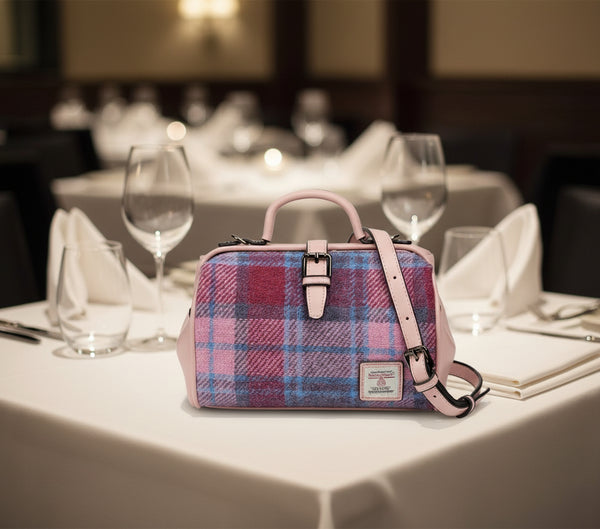 Harris Tweed Doctor bag Pink and Blue