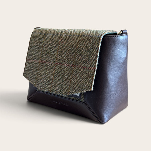 Harris Tweed Highland Messenger Bag Country Green