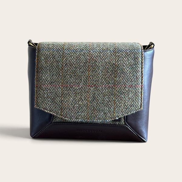 Harris Tweed Highland Messenger Bag Country Green