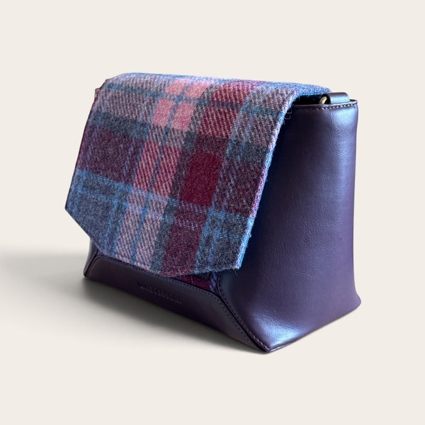 Harris Tweed Highland Messenger Bag Pink Pastel