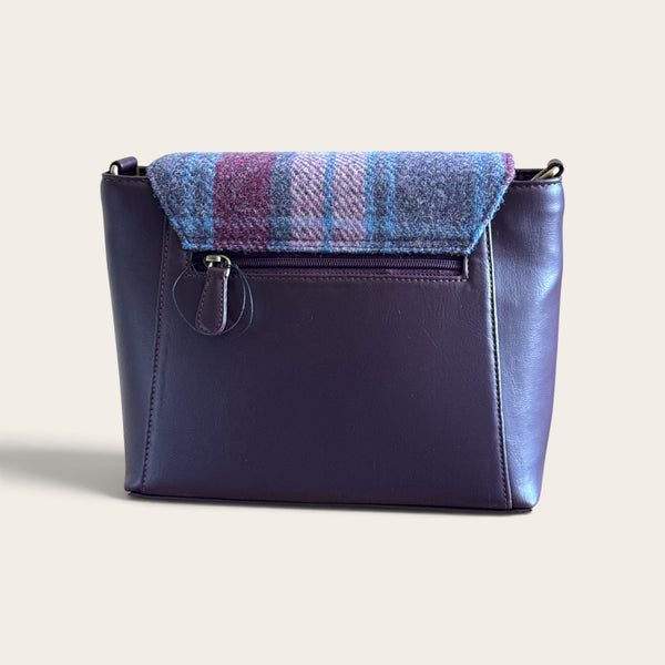 Harris Tweed Highland Messenger Bag Pink Pastel