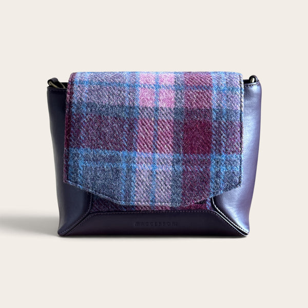 Harris Tweed Highland Messenger Bag Pink Pastel