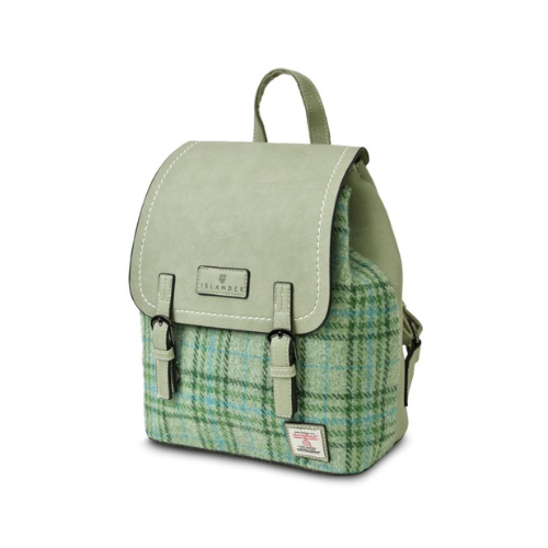 Harris Tweed Mint Tartan Backpack