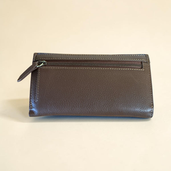 Harris Tweed Leather Large Lock Purse