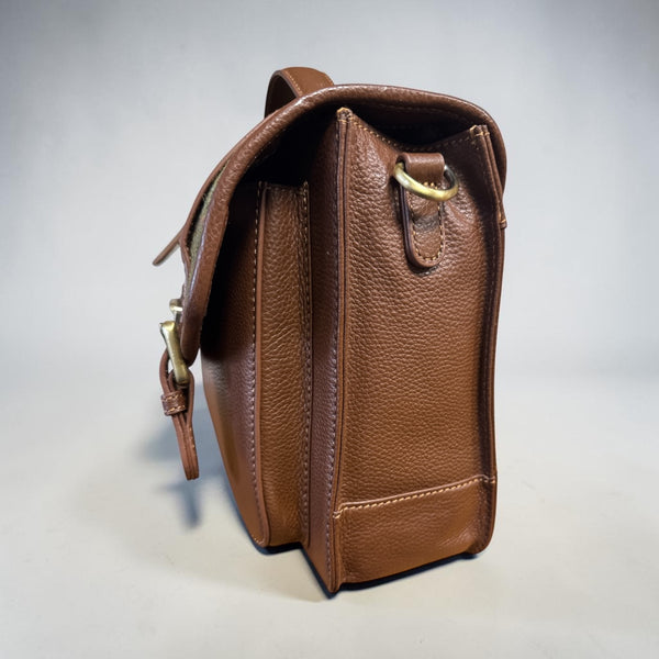 Harris Tweed Leather Large Satchel Bag 