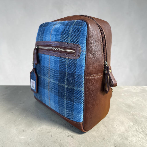 Harris Tweed Leather Multi Fuctional Backpack