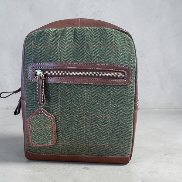 Harris Tweed Leather Multi Fuctional Backpack