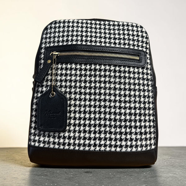 Harris Tweed Leather Multi Fuctional Backpack