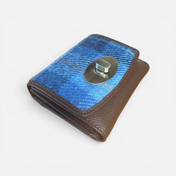 Harris Tweed Leather Small Lock Purse