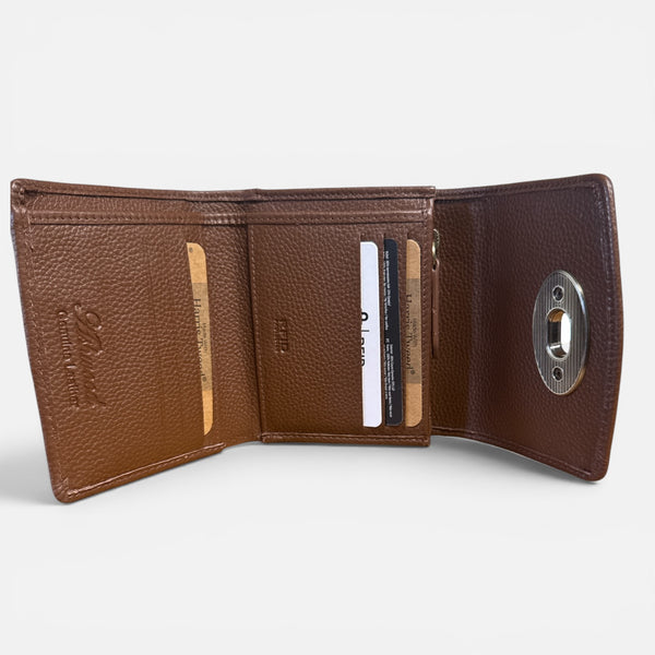 Harris Tweed Leather Small Lock Purse