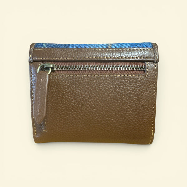 Harris Tweed Leather Small Lock Purse