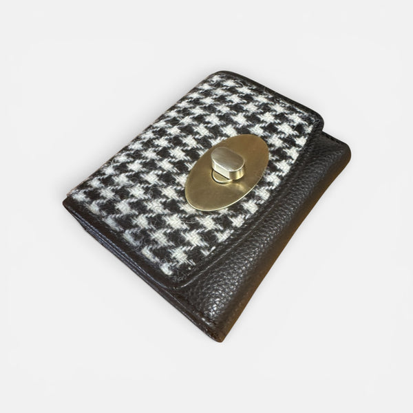 Harris Tweed Leather Small Lock Purse