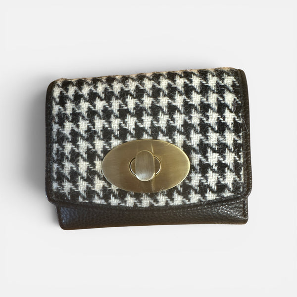 Harris Tweed Leather Small Lock Purse