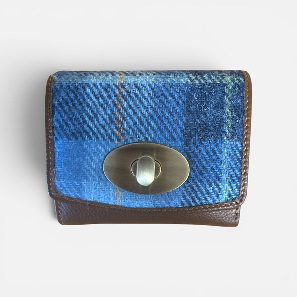 Harris Tweed Leather Small Lock Purse