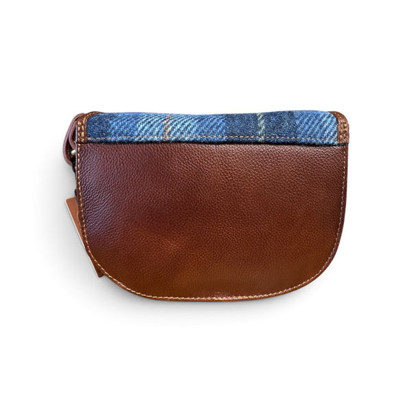 Harris Tweed Leather Small Saddle Bag TW-30
