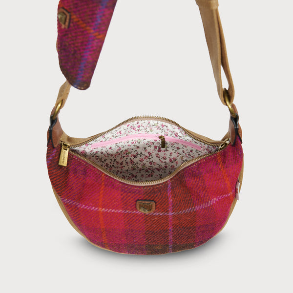 Harris Tweed Luna bag Fuschia