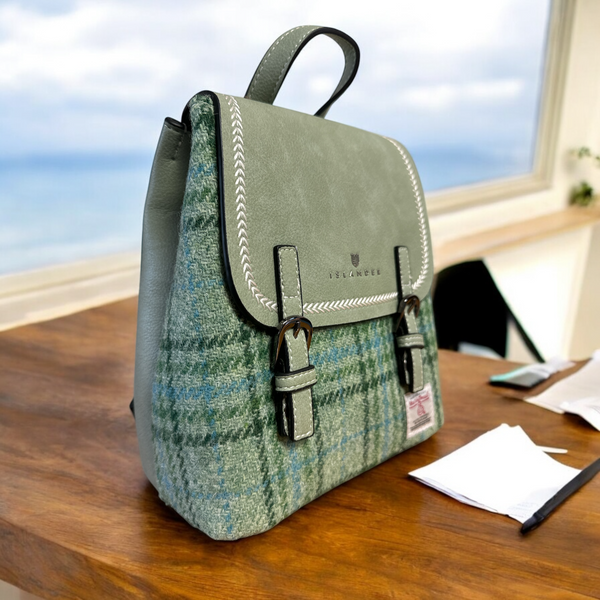 Harris Tweed Mini Jura Bag Mint .