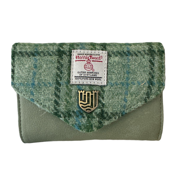 Harris Tweed Small ClaspPurse Mint Check