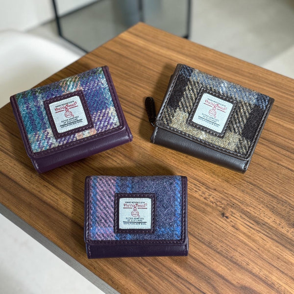 Harris Tweed Small Trifold Purse