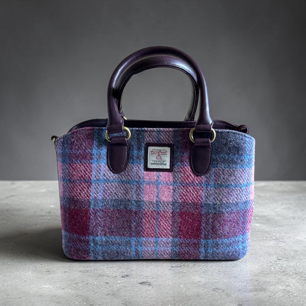Harris Tweed Top Handle Bag Pastel Pink