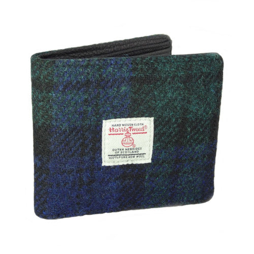 Harris Tweed Mull Gents Wallet Black Watch Tartan