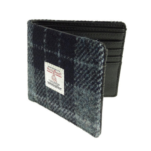 Harris Tweed Mull Gents Wallet Grey Black Check