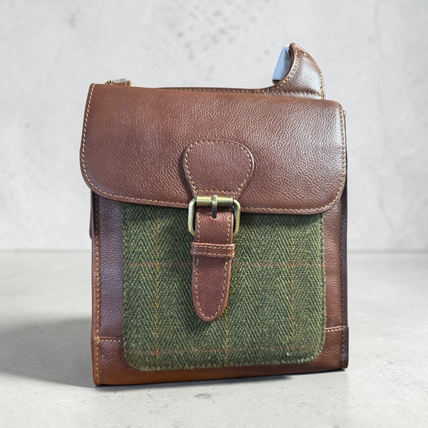 Harris Tweed leather Crossbody Bag 