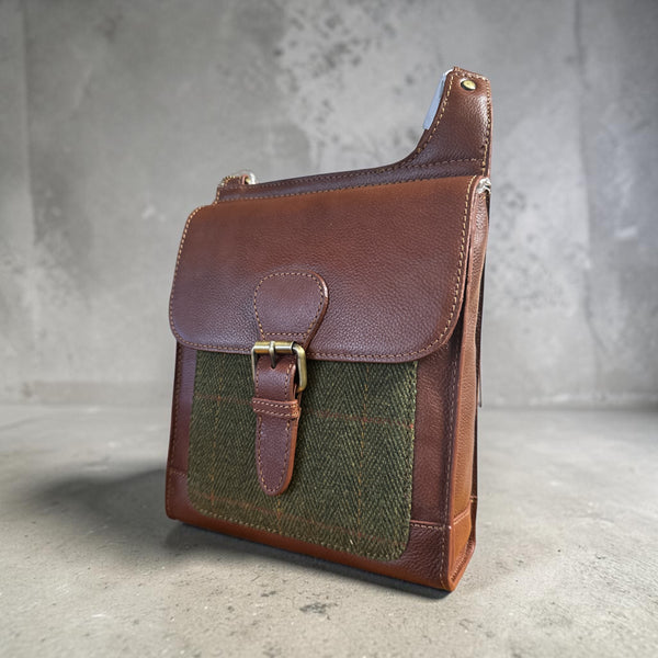 Harris Tweed leather Crossbody Bag 