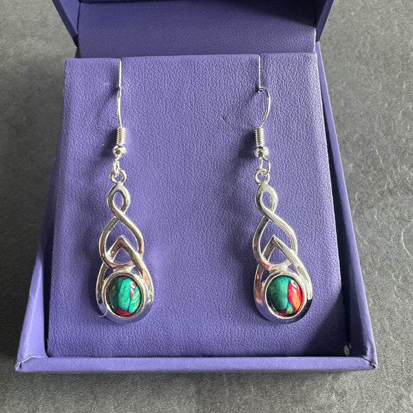 Heathergems Celtic Drop earings