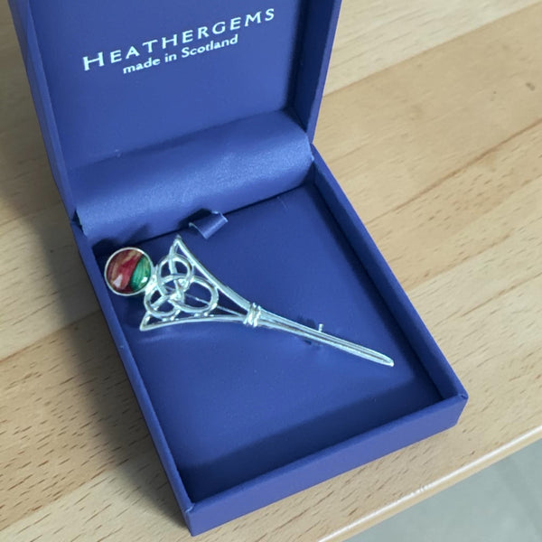 Heathergems Celtic Pin Brooch or Kilt Pin HB74