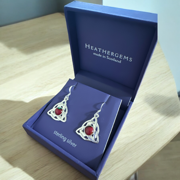 Heathergems Celtic Silver Earrings 