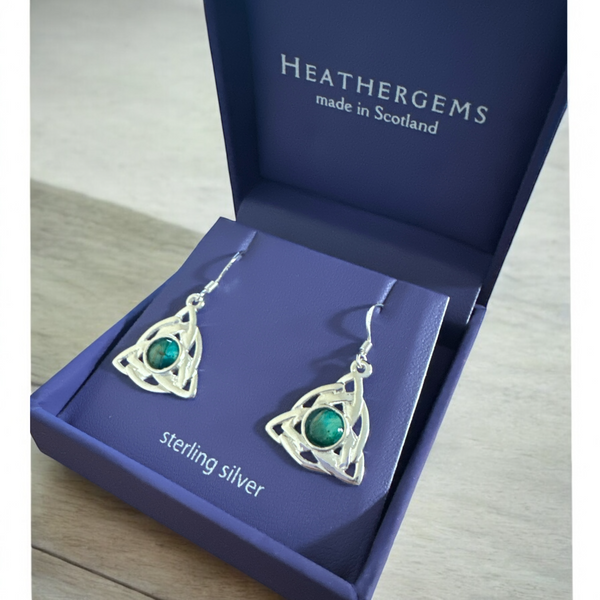 Heathergems Celtic Silver Earrings 