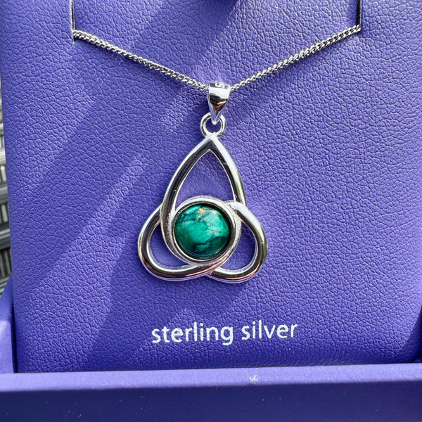 Heathergems Celtic Tripple Knot Silver Pendant SP424