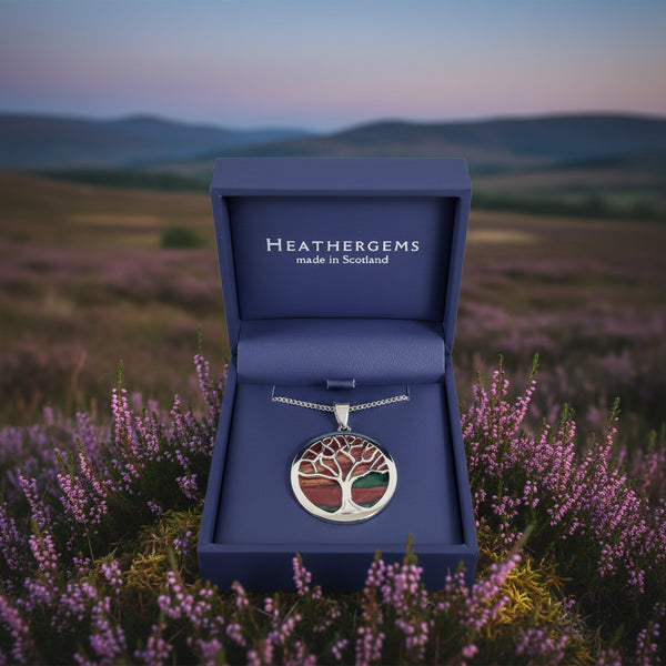 Heathergems Circle Tree of Life Silver Plated Pendant Necklace HP100
