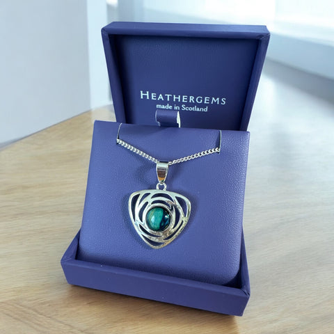 Heathergems Comrie Celtic Pendant Necklace Green