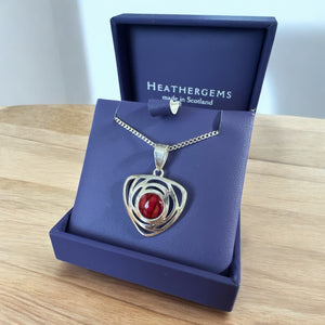 Heathergems Comrie Celtic Pendant Necklace Red