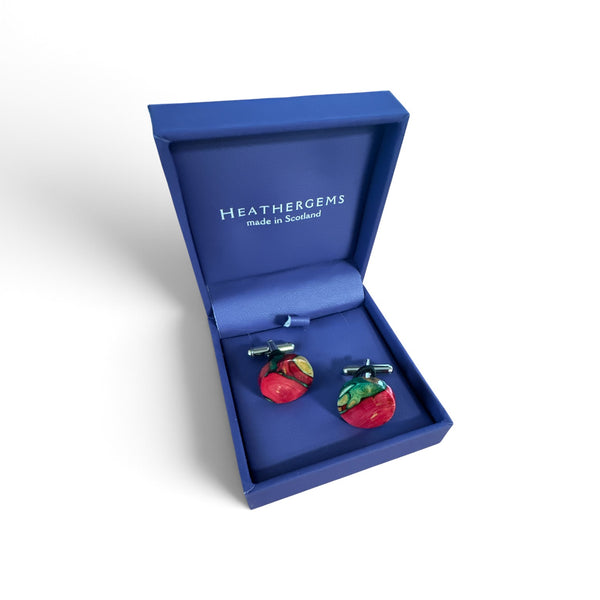 Heathergems Cufflinks Red