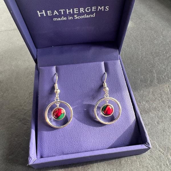 Heathergems Drop Circle Earrings HE93  2
